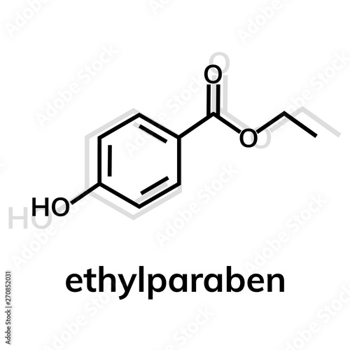 Ethylparaben vector icon on white background