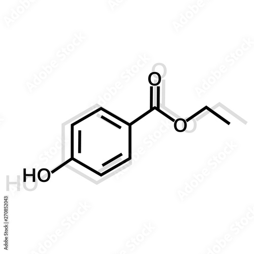Ethylparaben vector icon on white background