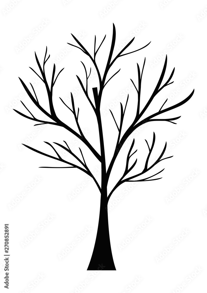 Vector illustration a dead tree Vector illustration a dead tree