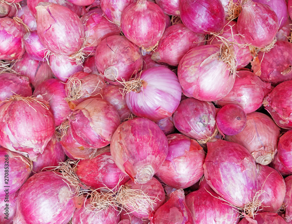 raw red onions close up top view, organic food background raw red onions close up top view, organic food background