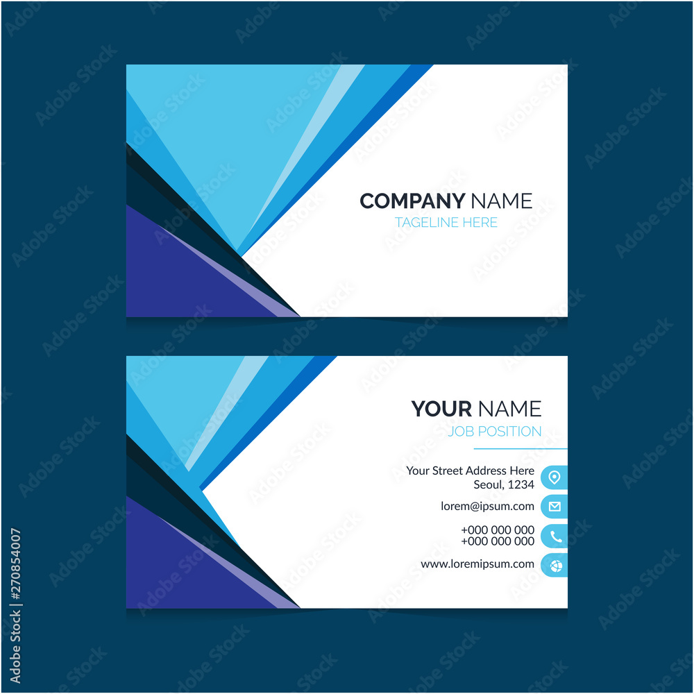 Naklejka premium Creative Business Card Template. Double sided design