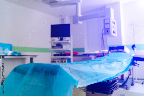 Modern equipment in operating room. Medical devices for neurosurgery.