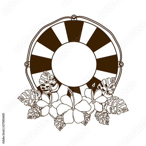 lifesaving float in white background