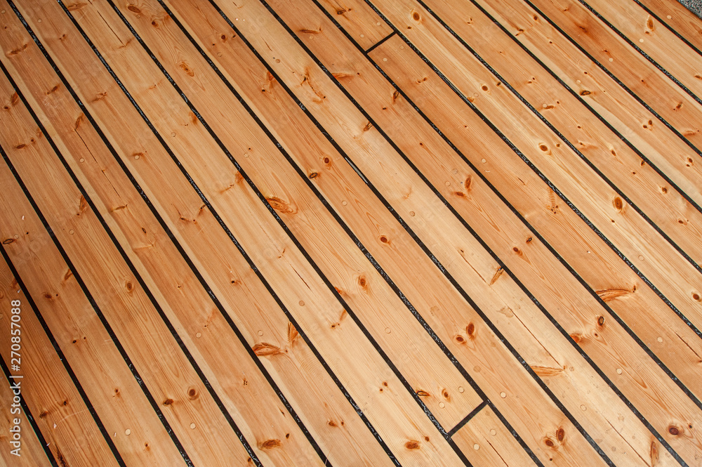 Fototapeta premium Wooden boat floor.
