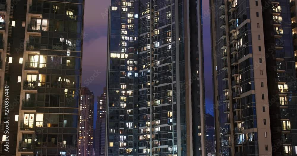 Residential building at sunset time, timelapse Residential building at sunset time, timelapse