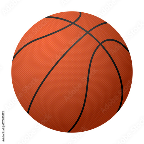 Illustration réaliste sur le thème du sport d'un ballon de basketball