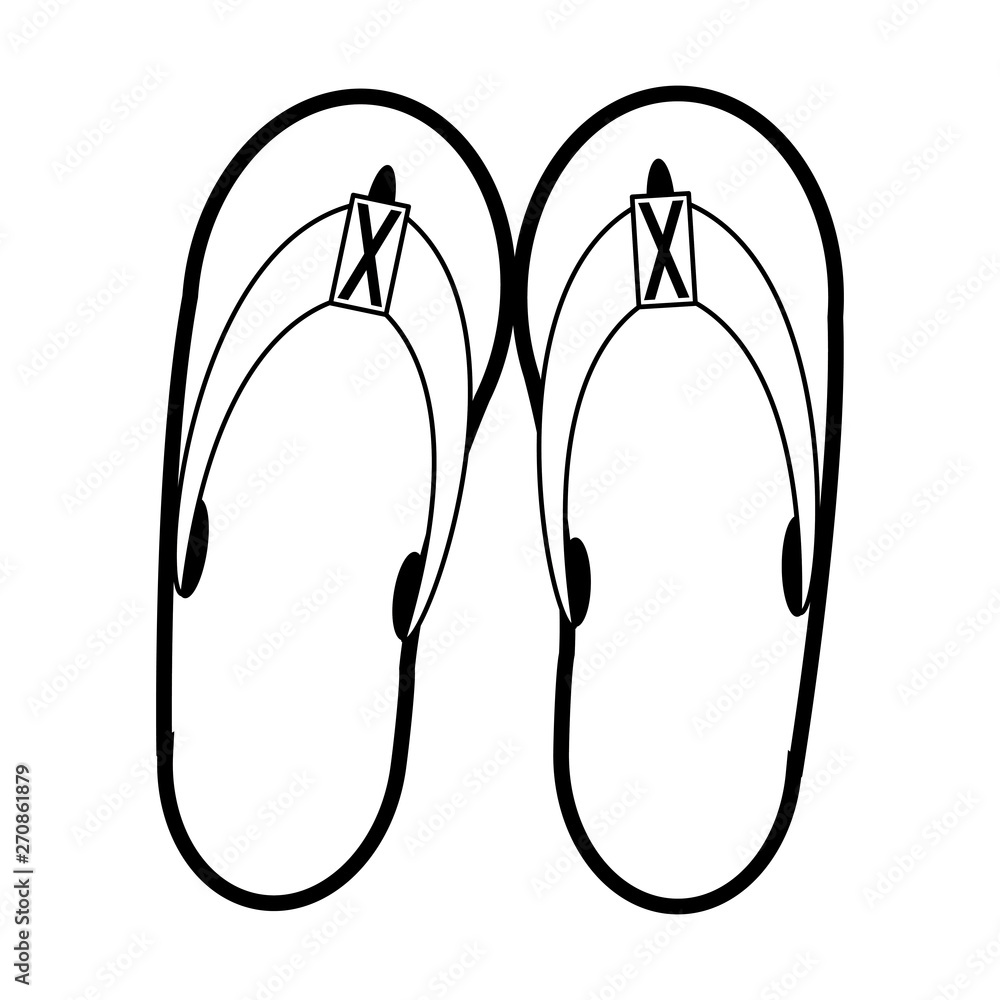 Flip Flops Clip Art Black And White