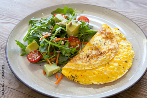 Omelette with Arugula Salad photo