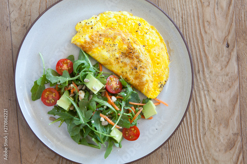 Omelette with Arugula Salad