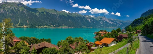 Swiss beauty, Iseltwald at the lake Brienzersee
