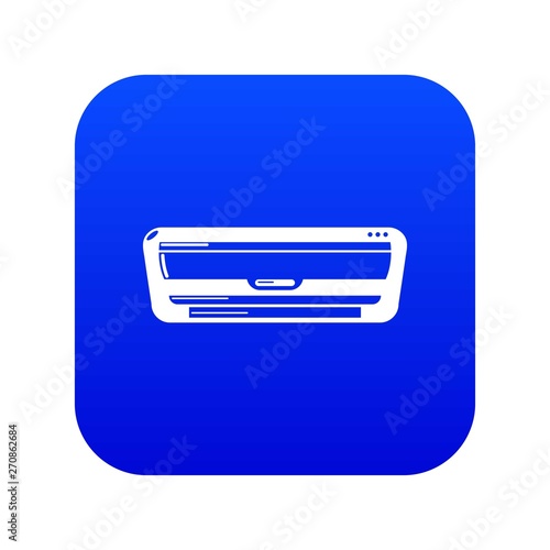 Split system icon blue vector isolated on white background