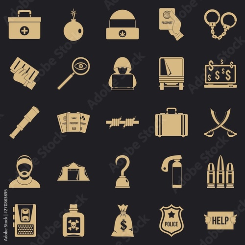 Misconduct icons set. Simple set of 25 misconduct vector icons for web for any design