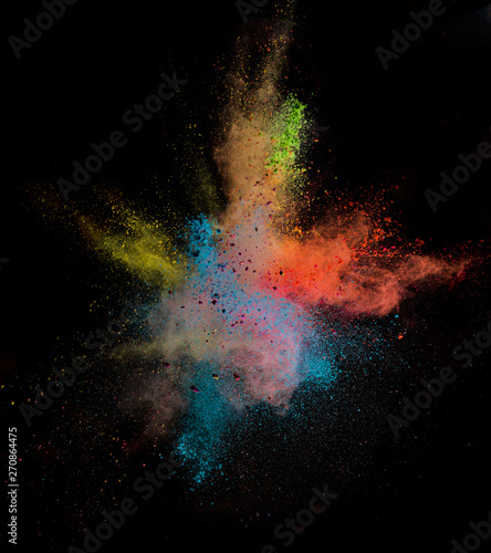 Colored powder explosion on...