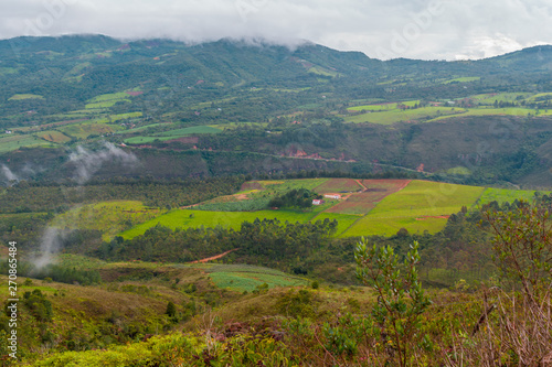 landscape of the mountains of colombia