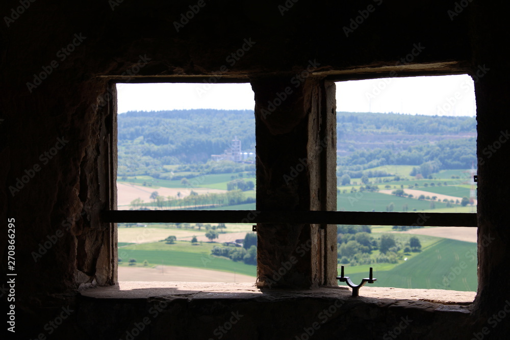 Window of medival castle