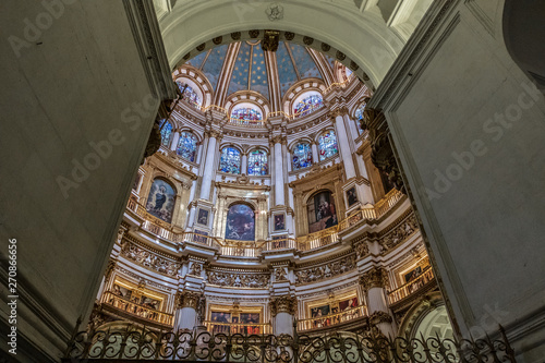 interior of the cathedral in granada