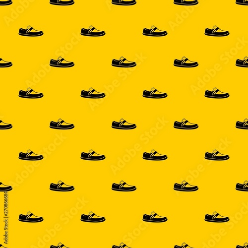 Men moccasin pattern seamless vector repeat geometric yellow for any design