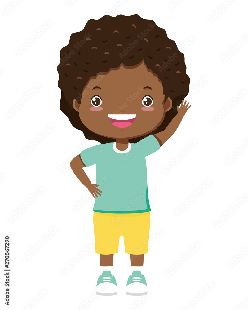 Fototapeta premium smiling girl waving hand