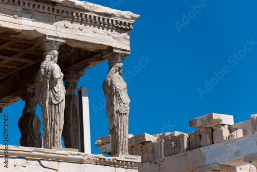 A hot day on the Acropolis of Athens, Greece, June 2019. photo