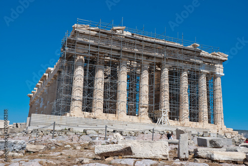 A hot day on the Acropolis of Athens, Greece, June 2019.