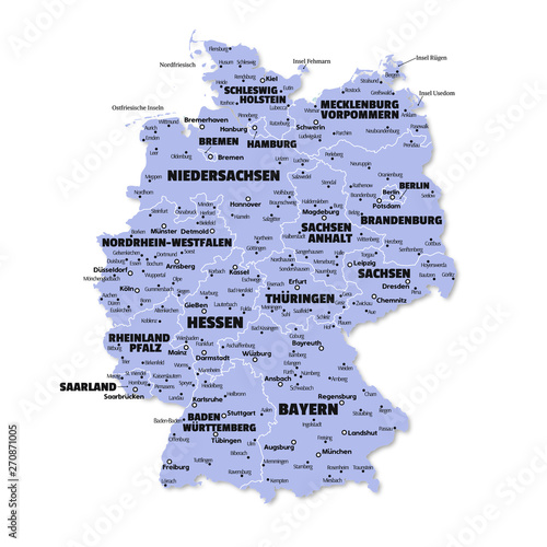 detailed map of germany