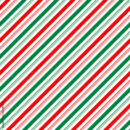 Candy Cane Stripes Seamless Pattern - Diagonal candy cane stripes repeating pattern design