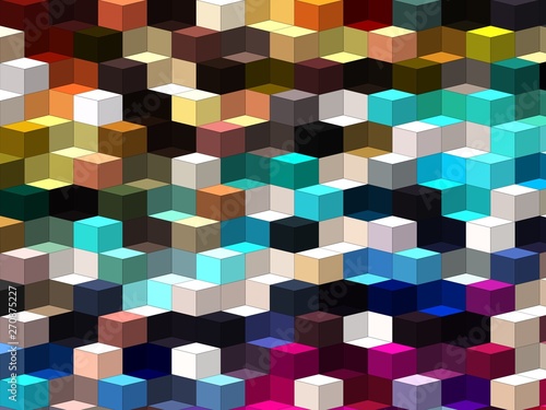 isometric minimal abstract cubes and squares colorful backgrounds textures patterns