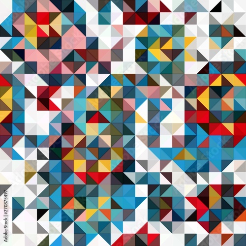 squares and triangles isometric abstract conceptual colorful background and patterns