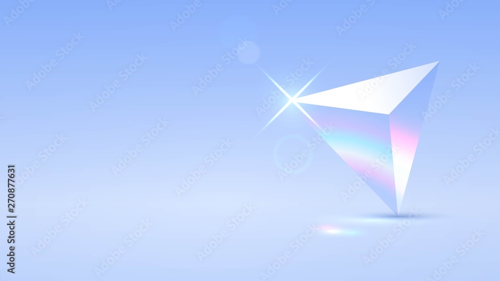 Triangular transparent prism and spectrum of light Triangular transparent prism and spectrum of light