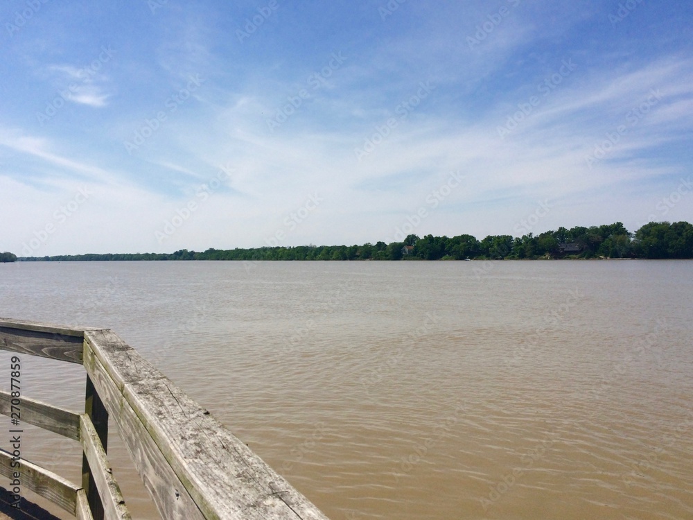 Fototapeta premium pier on the river