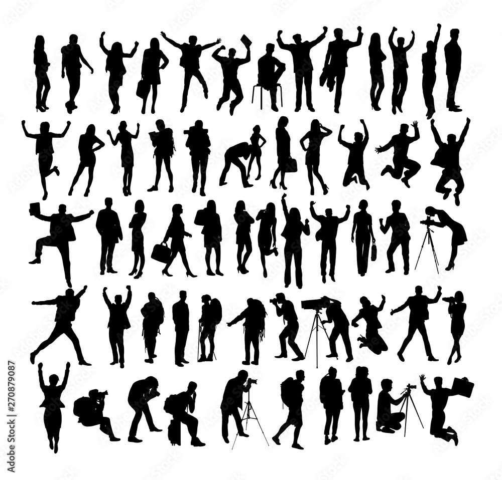 Activity People Silhouettes, art vector design Activity People Silhouettes, art vector design