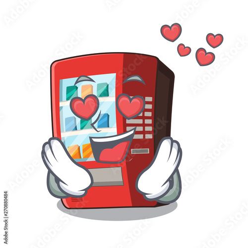 In love vending machine next to character door