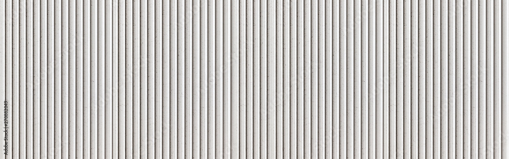 Panorama of White Corrugated metal texture surface or galvanize steel background - obrazy, fototapety, plakaty 