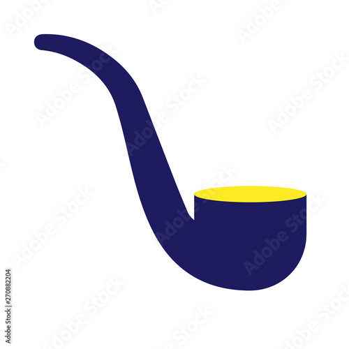 Smoking pipe geometric illustration isolated on background