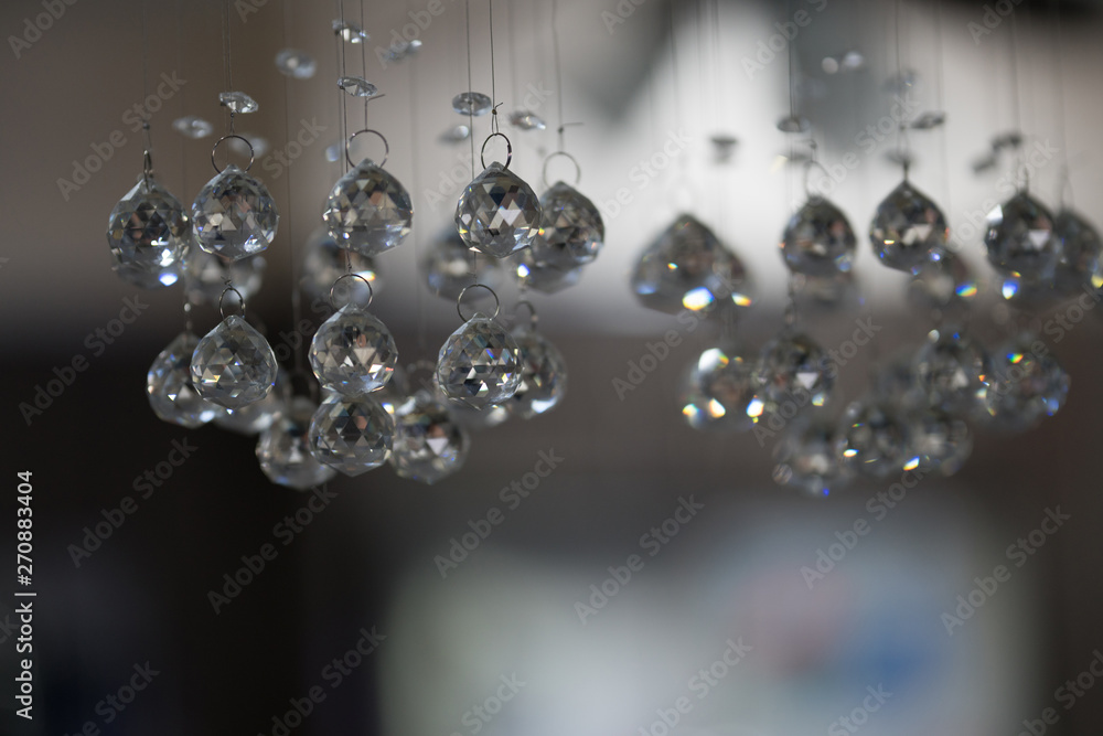 Image of a crystal chandelier blurry bokeh background Image of a crystal chandelier blurry bokeh background