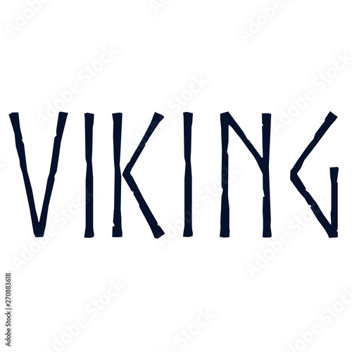 Word viking geometric illustration isolated on background