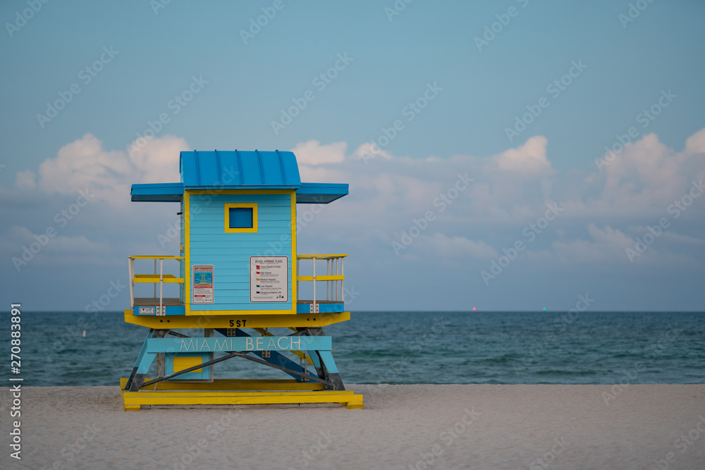 Miami Beach lifeguard tower by the ocean Miami Beach lifeguard tower by the ocean