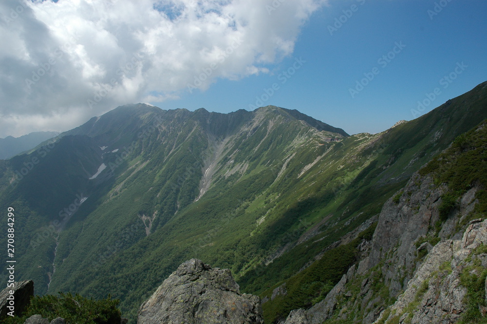 Naklejka premium 北岳登山