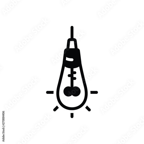 Black solid icon for solution concept 