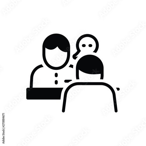Black solid icon for consulting 