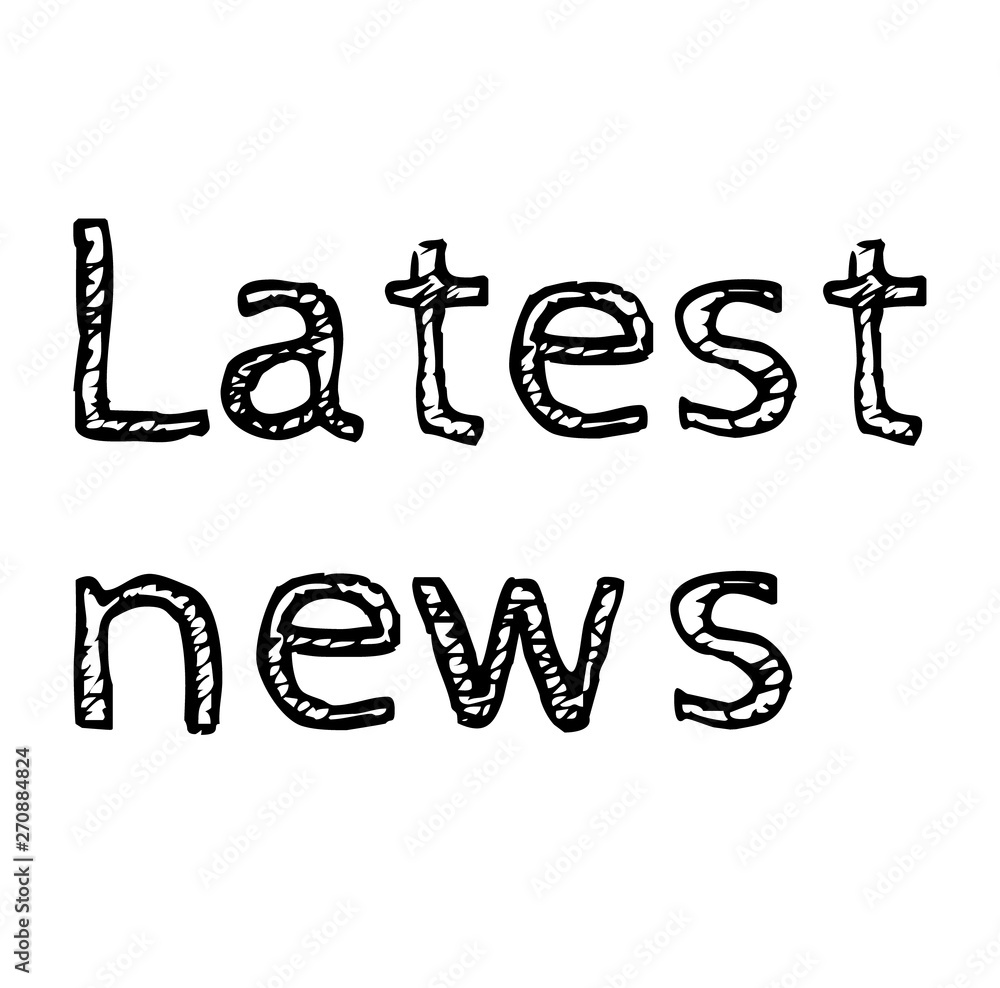 Naklejka premium LATEST NEWS stamp on white background