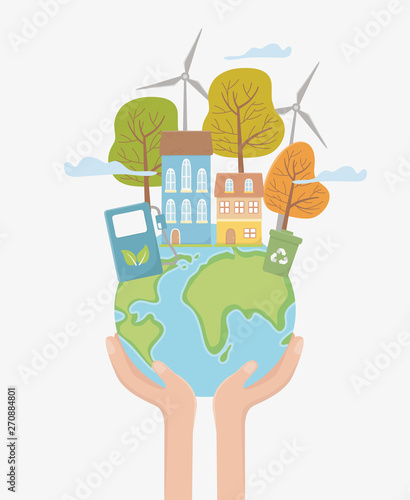 Eco city and save planet design