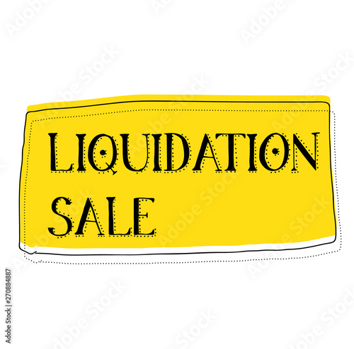 LIQUIDATION SALE stamp on white background