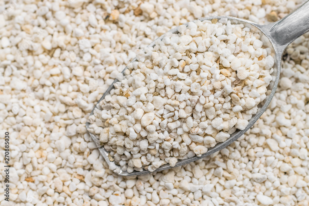 perlite in a steel scoop perlite in a steel scoop