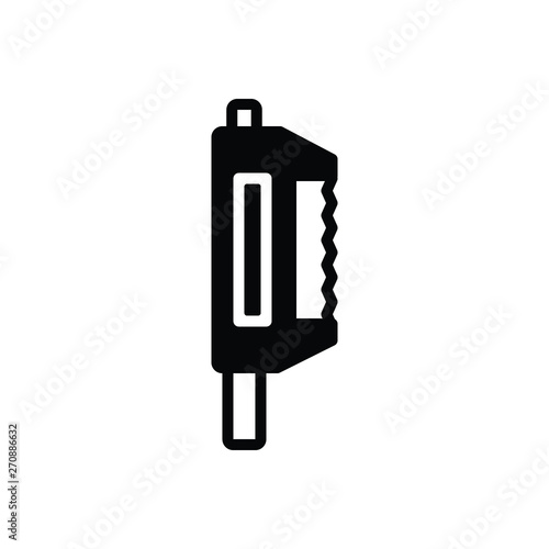 Black solid icon for fretsaw 