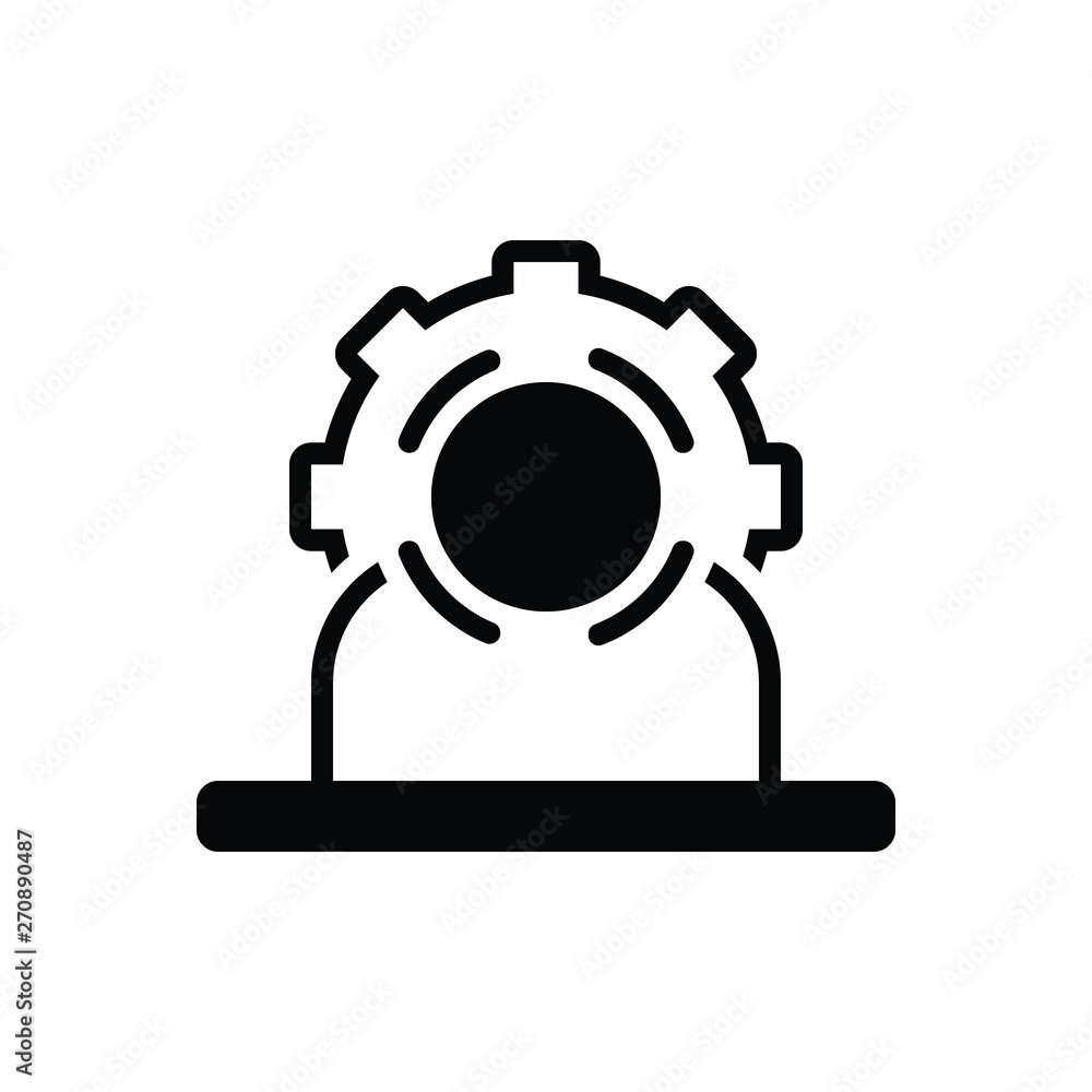 Black solid icon for head Black solid icon for head