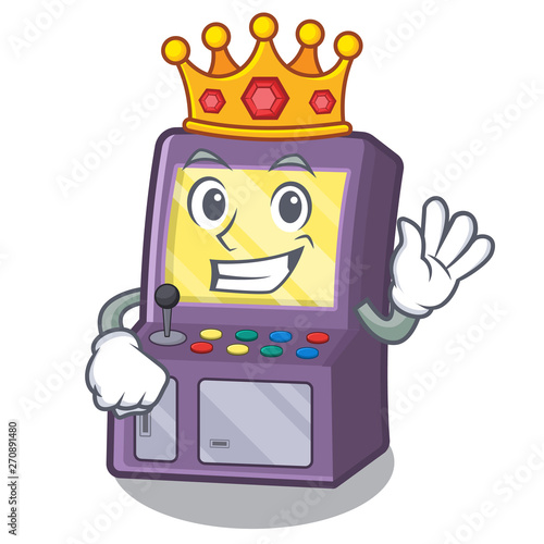 King arcade machine in the cartoon shape