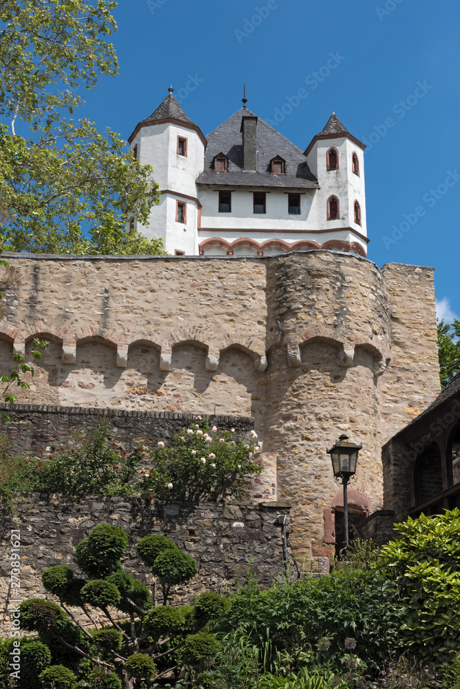 the tower of the electoral castle in eltville on the rhine germany