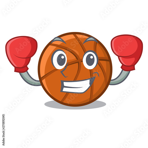 Boxing basket ball in the character shape