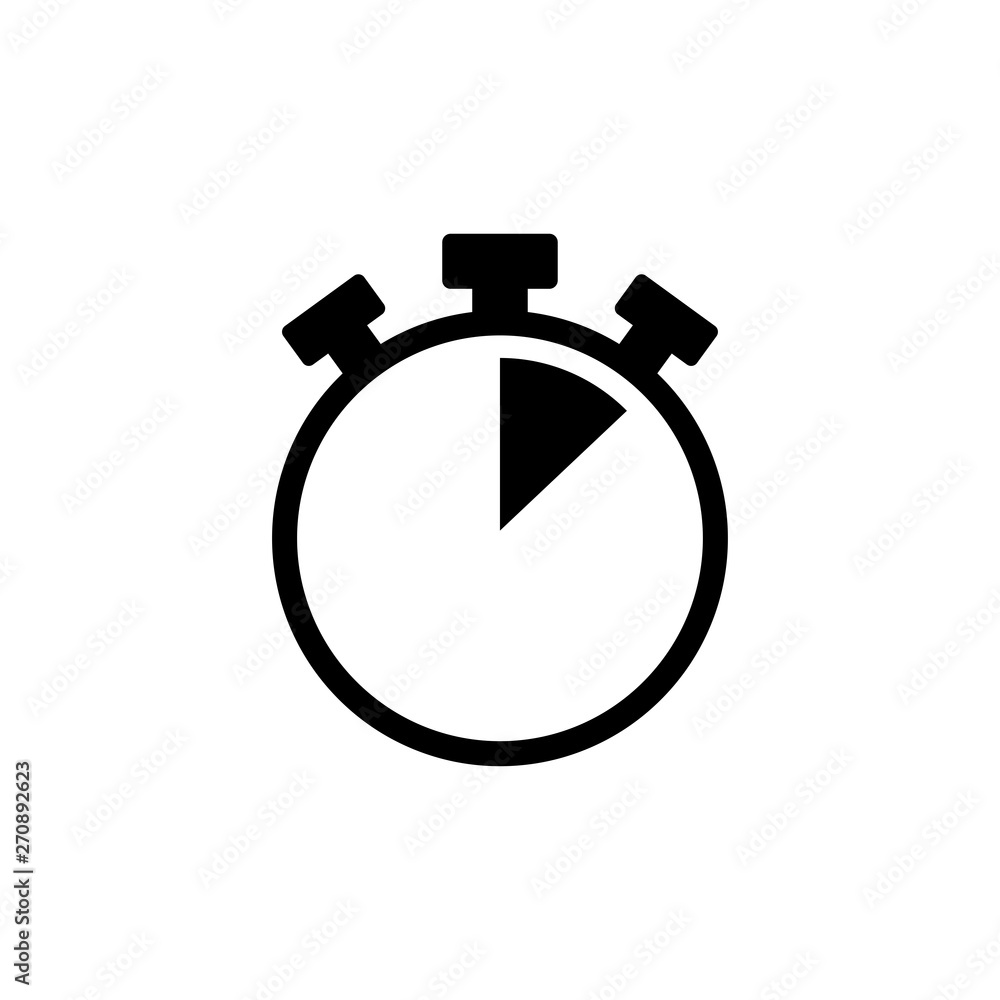 Stopwatch icon vector Stopwatch icon vector